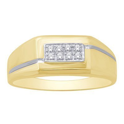 10K 0.07-0.09CT D-RING MEN RDS