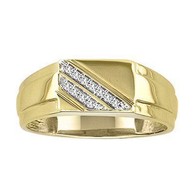 10K 0.07-0.10CT D-RING MENS RDS
