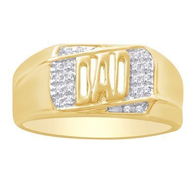 10K 0.07-0.10CT D-RING MENS RDS "DAD"