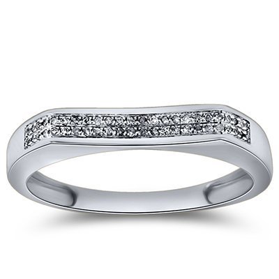 10K 0.07CT D-RING BAND MENS RDS