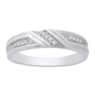 10K 0.08-0.09CT D-BAND RING MEN'S RDS