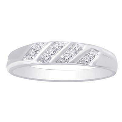 10K 0.08-0.09CT D-RING BAND MEN'S RDS