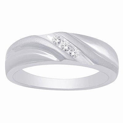 10K 0.08-0.10CT D-RING BAND MEN RDS