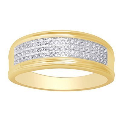 10K 0.08-0.12CT D-BAND RING MEN RDS