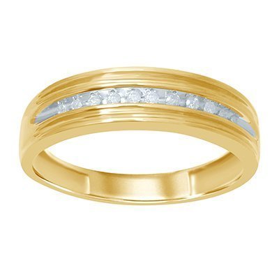 10K 0.09-0.10CT D-BAND MENS RDS