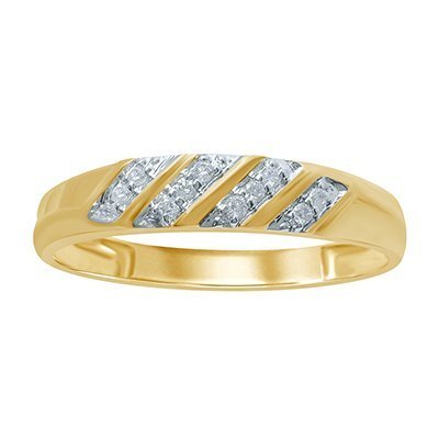 10K 0.09-0.10CT D-RING BAND MEN'S RDS