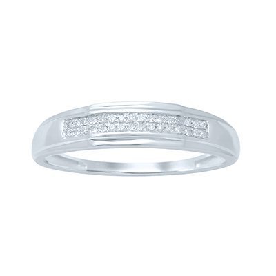 10K 0.09-0.10CT D-RING MEN BANDS RDS
