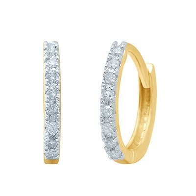 10K 0.09-0.11CT D-EARRING HOOP RDS