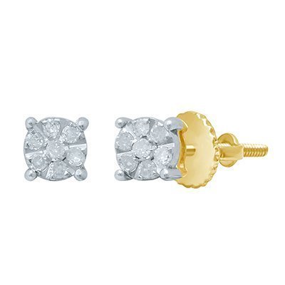 10K 0.09-0.11CT D-EARRING RDS