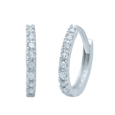 10K 0.09-0.12CT D-EARRING HOOP RDS
