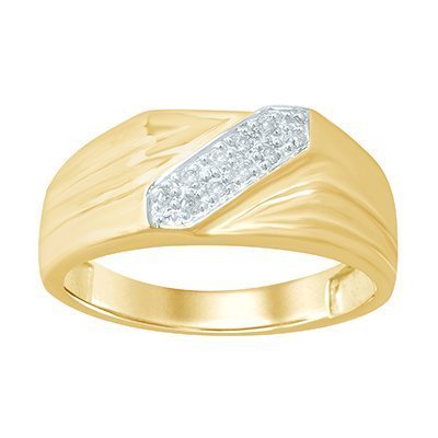 10K 0.10-0.11CT D-RING MENS RDS