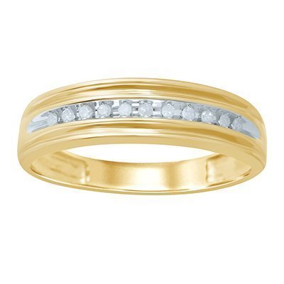 10K 0.10CT D-BAND MEN RDS