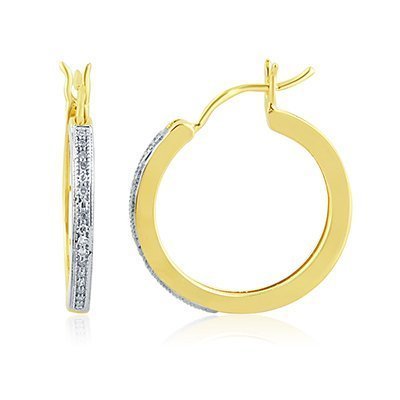 10K 0.10CT D-HOOP EARRING RDS MP