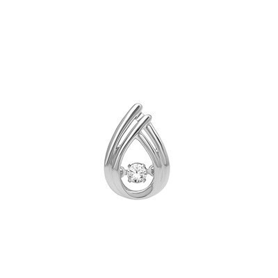 10K 0.10CT D-PENDANT WITH CHAIN LDS RDS SPARKLING STAR
