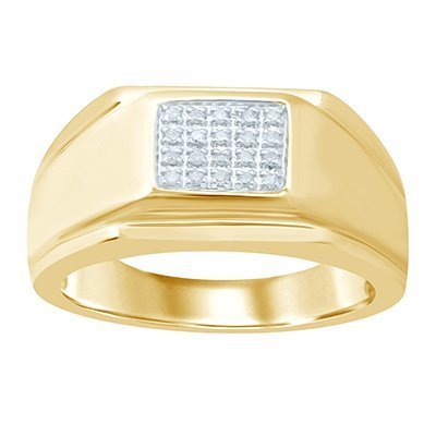 10K 0.10CT D-RING MEN RDS