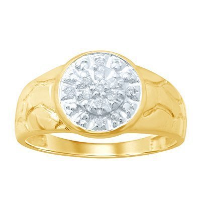 10K 0.11-0.13CT D-RING MENS RDS