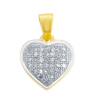 10K 0.12CT D-PENDANT LDS RDS MP " HEART DOME "