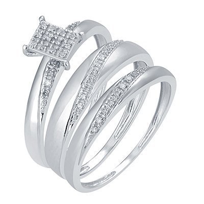 10K 0.12CT D-TRIO SET RDS