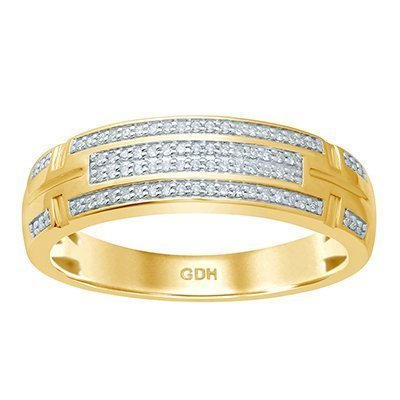 10K 0.13-0.14CT D-RING BAND MENS RDS