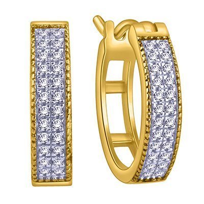 10K 0.13-0.15CT D-HOOP EARRING RDS