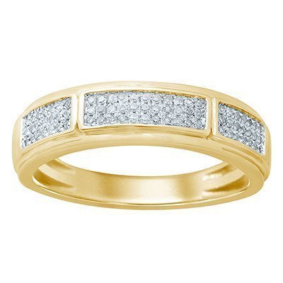 10K 0.13-0.21CT D-RING BAND MEN'S RDS