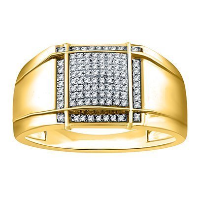 10K 0.13-0.22CT D-RING MEN BANDS MP RDS