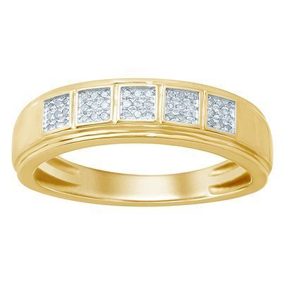 10K 0.13CT D-RING BAND MEN'S RDS
