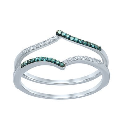 10K 0.14-0.15CT D-RING GUARD LDS RDS BLU/WHT