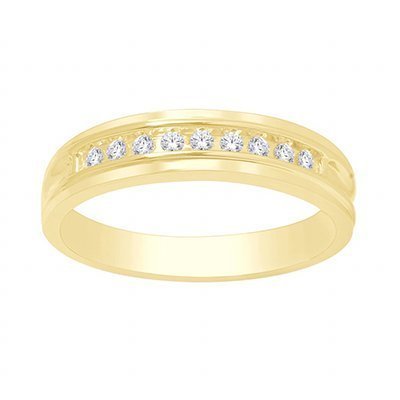 10K 0.14-0.16CT D-BAND RING MEN RDS