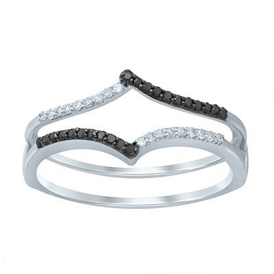 10K 0.14-0.16CT D-RING GUARD LDS RDS BLK/WHT
