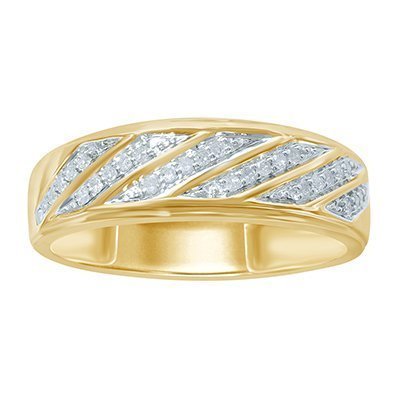 10K 0.14-0.18CT D-BAND RING MEN'S RDS