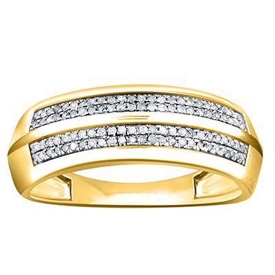 10K 0.14-0.23CT D-RING MEN BANDS RDS MP