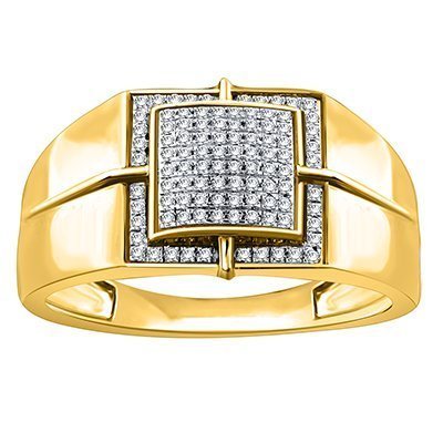 10K 0.15-0.23CT D-RING MEN BANDS RDS MP