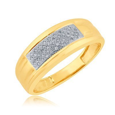 10K 0.15CT D-BAND RING MEN RDS MP