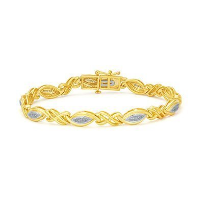10K 0.15CT D-BRACELET LDS RDS MP
