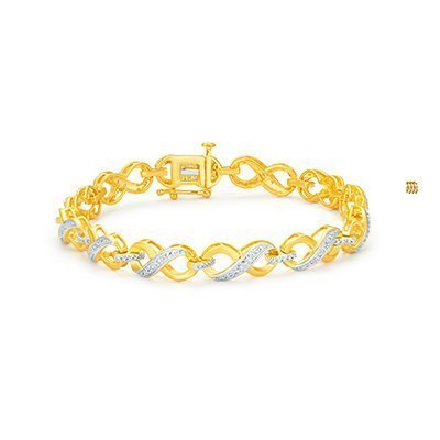 10K 0.15CT D-BRACELET LDS RDS MP