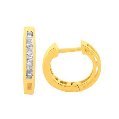 10K 0.15CT D-EARING LDS BAG HOOPS