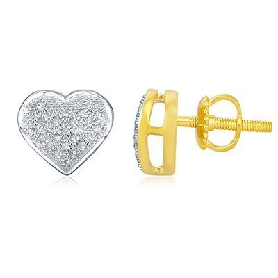 10K 0.15CT D-EARRING RDS LDS MP HEART