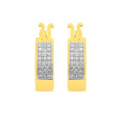 10K 0.15CT D-HOOP EARRING RDS MP
