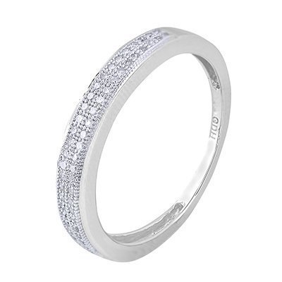 10K 0.15CT D-RING BAND LDS RDS MP "TWO ROWS"