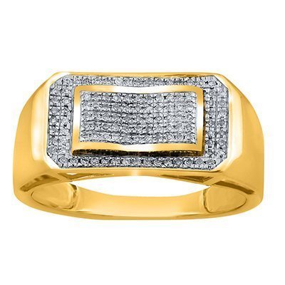 10K 0.16-0.25CT D-RING MEN BANDS RDS MP