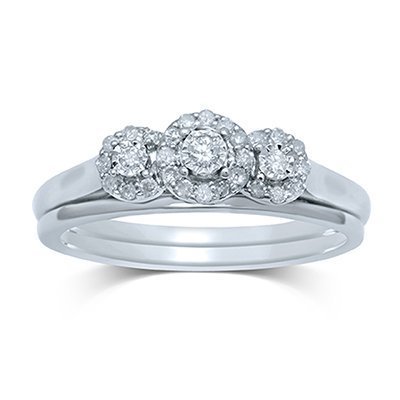10K 0.18-0.19CT D-BRIDAL SET LDS RDS