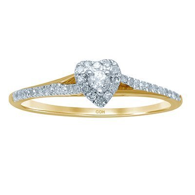 10K 0.18-0.20CT D-RING LDS RDS CNTR 0.06CT