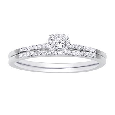 10K 0.18-0.21CT D-BRIDAL SET RDS