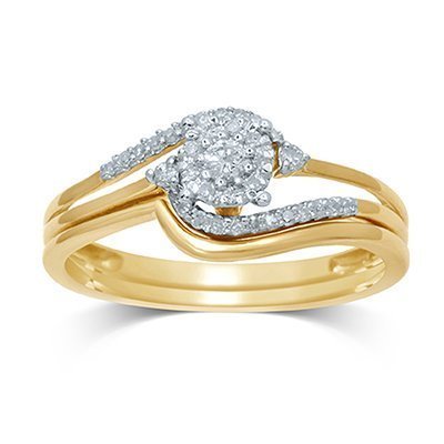 10K 0.18-0.22CT D-BRIDAL SET RDS LDS CNTR 0.06CT