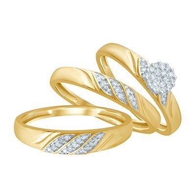 10K 0.18-0.22CT D-TRIO SET RDS