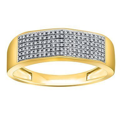 10K 0.18-0.28CT D-RING MEN BAND RDS MP