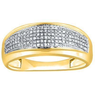 10K 0.18-0.32CT D-RING MEN BANDS RDS MP