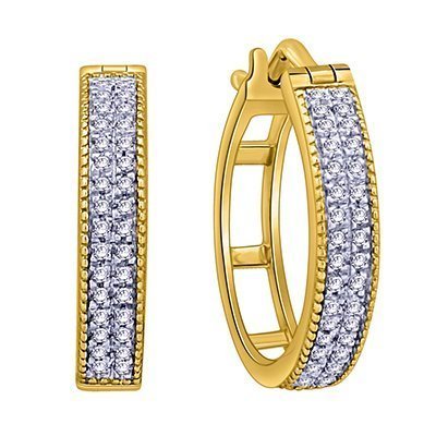 10K 0.19-0.20CT D-HOOP EARRING RDS