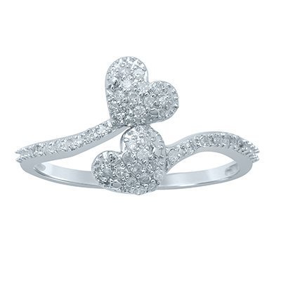 10K 0.19-0.20CT D-RING LDS RDS "HEART"